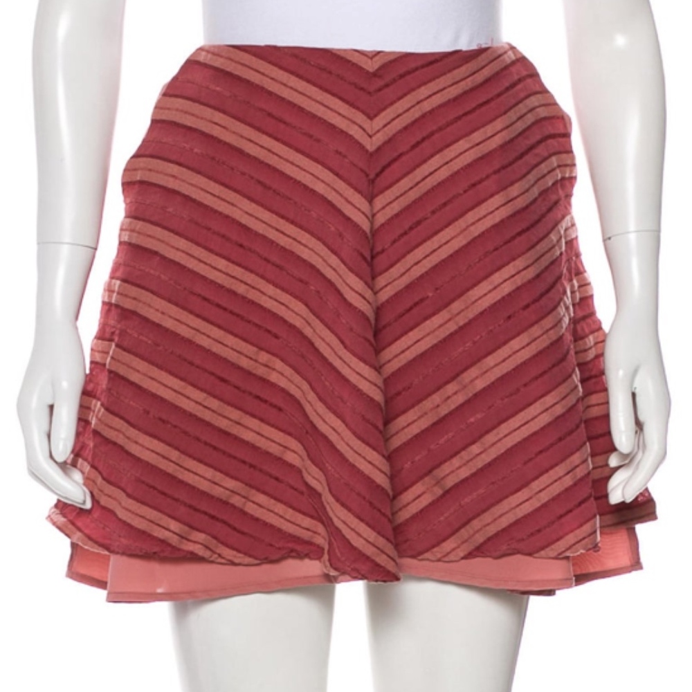 🚫SOLD🚫 For Love & Lemons Chevron Mini Skirt M EUC - Picture 4 of 7